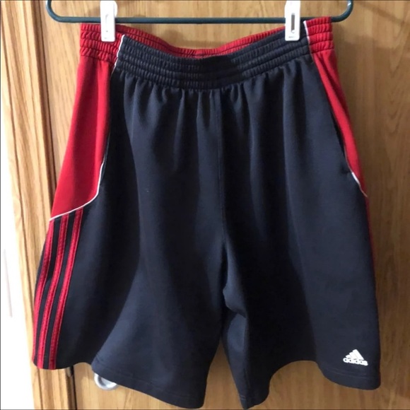 Adidas Mens Shorts‎ Size L Pockets Red-Blue Stretch Pull On Basketball - Picture 10 of 10